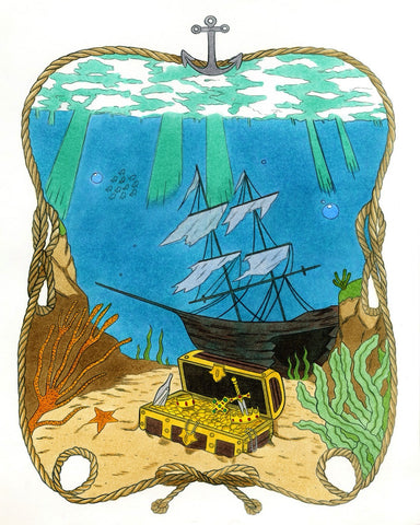 “Under the Caribbean Sea - Treasure Chest” Print