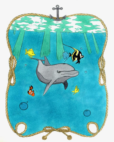 “Under The Caribbean Sea - Dolphin” Print